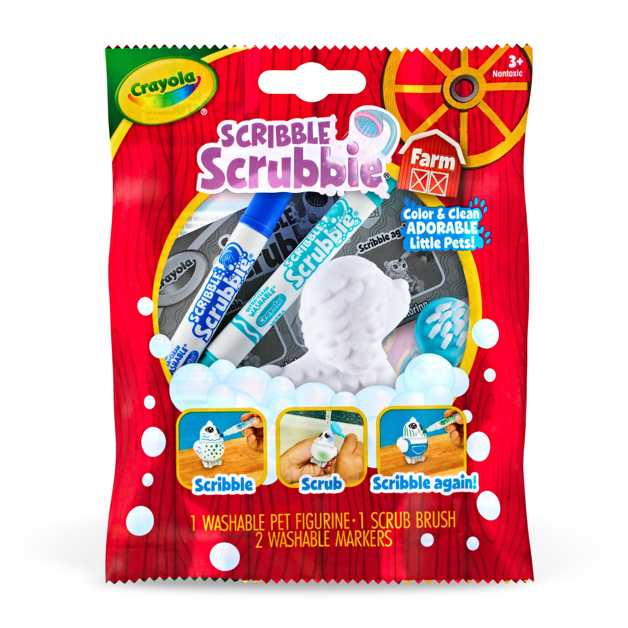 Crayola® Scribble Scrubbie® Farm Animal Blind Pack